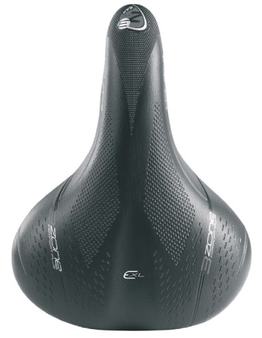 Fahrradsattel Selle Bassano Volare XL BigCity mit Elastomer-Dämpfung - Schwarz