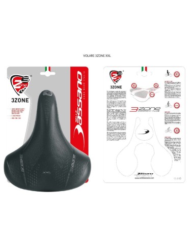 Fahrradsattel Selle Bassano Volare XXL Cruiser - Schwarz