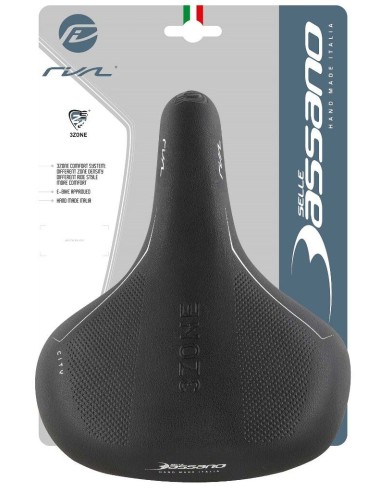 Fahrradsattel Selle Bassano Rivale 3zone City - Schwarz