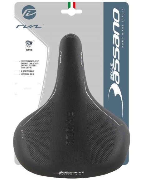 Fahrradsattel Selle Bassano Rivale 3zone City - Schwarz