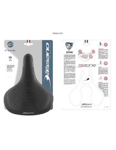 Fahrradsattel Selle Bassano Rivale 3zone City - Schwarz