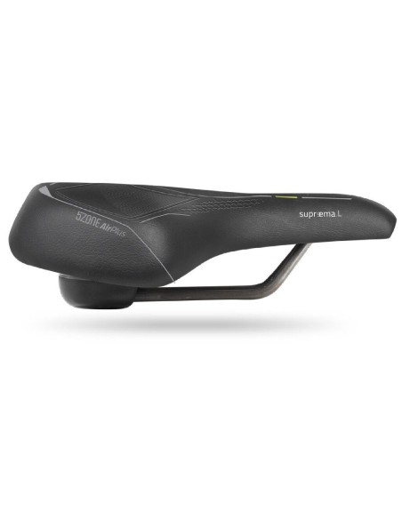 Fahrradsattel Selle Bassano Suprema 5zone EL Damen mit Elastomer-Dämpfung - Schwarz