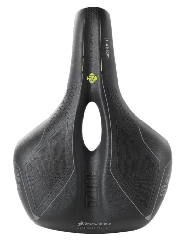 Fahrradsattel Selle Bassano Suprema 5zone EL Damen mit Elastomer-Dämpfung - Schwarz