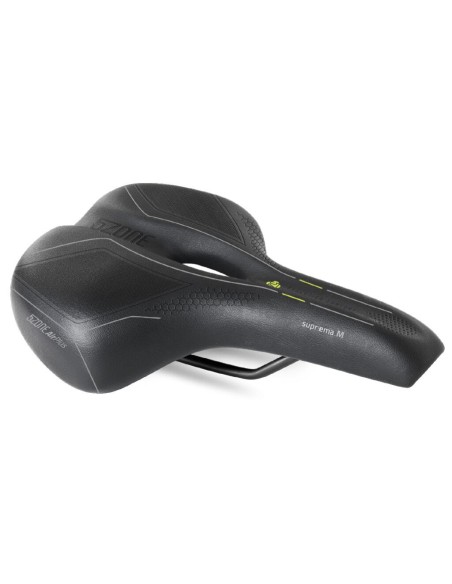 Fahrradsattel Selle Bassano Suprema 5zone EL Herren mit Elastomer-Dämpfung - Schwarz