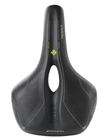 Fahrradsattel Selle Bassano Suprema 5zone EL Herren mit Elastomer-Dämpfung - Schwarz