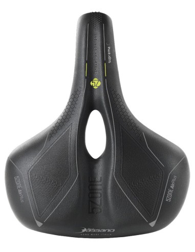 Fahrradsattel Selle Bassano Suprema 5zone EL City mit Elastomer-Dämpfung - Schwarz