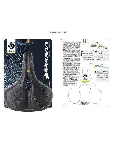 Fahrradsattel Selle Bassano Suprema 5zone EL City mit Elastomer-Dämpfung - Schwarz