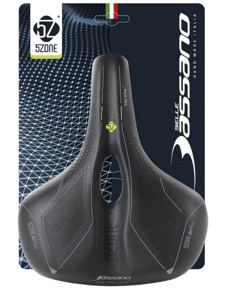 Fahrradsattel Selle Bassano Suprema 5zone EL City mit Elastomer-Dämpfung - Schwarz