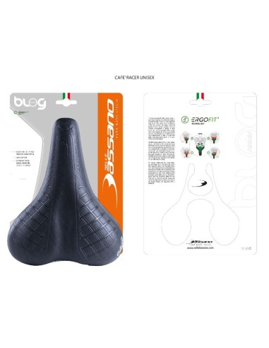 Fahrradsattel Selle Bassano Cafe Racer Bobber für Herren - Schwarz