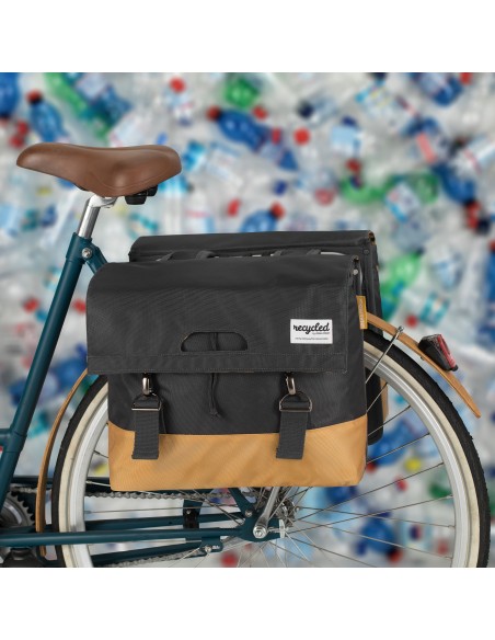 Recycelte Doppelpacktasche Urban Proof 40 Liter - Grau/Gelb