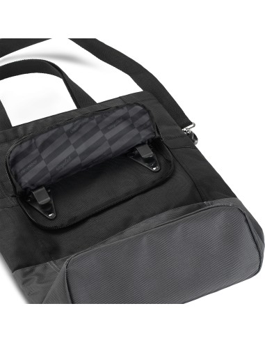 Recycelte Shopper-Fahrradtasche Urban Proof 20 Liter - Schwarz/Grau