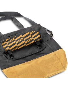 Recycelte Shopper-Fahrradtasche Urban Proof 20 Liter - Grau/Gelb