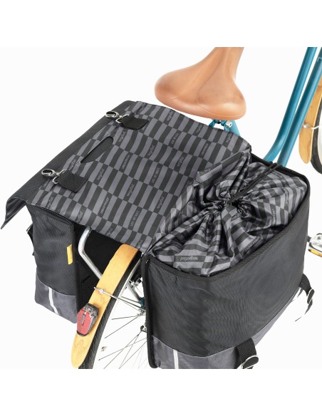 Recycelte Doppelpacktasche Urban Proof 55 Liter - Schwarz/Grau
