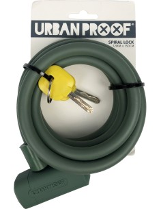 Spiralkabelschloß Urban Proof Ø12mm x 150cm - Grün matt