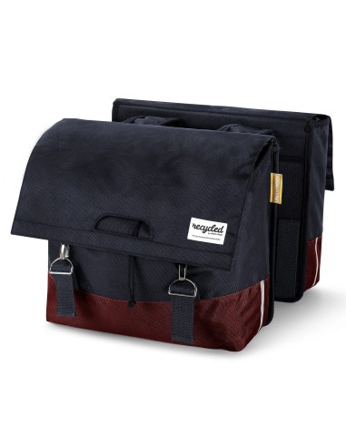 Recycelte Doppelpacktasche Urban Proof 40 Liter - Burgunderrot/Grau