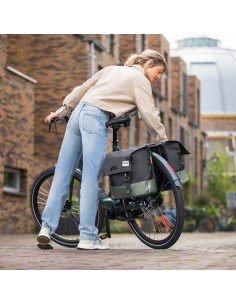Recycelte Doppelpacktasche Urban Proof 40 Liter - Grün/Grau