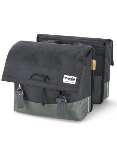Recycelte Doppelpacktasche Urban Proof 40 Liter - Grün/Grau