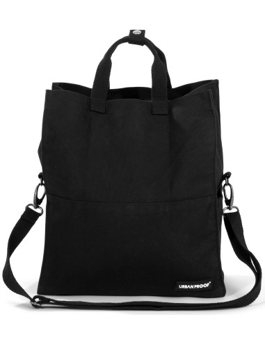 Recycelte Fahrradtasche Urban Proof City Tote Bag 22 Liter 36 x 32 x 19 cm   Schwarz