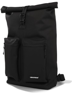 Recycelte Shopper-Fahrradtasche Urban Proof Rolltop Backpack 20 Liter 34 x 13 x 46 cm   Schwarz