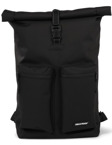 Recycelte Shopper-Fahrradtasche Urban Proof Rolltop Backpack 20 Liter 34 x 13 x 46 cm   Schwarz