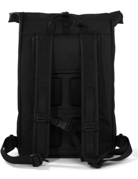 Recycelte Shopper-Fahrradtasche Urban Proof Rolltop Backpack 20 Liter 34 x 13 x 46 cm   Schwarz