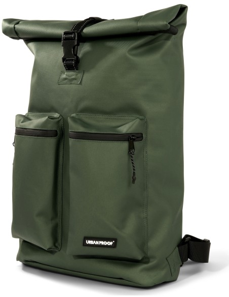 Recycelte Shopper-Fahrradtasche Urban Proof Rolltop Backpack 20 Liter 34 x 13 x 46 cm   Grün