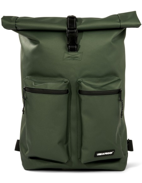 Recycelte Shopper-Fahrradtasche Urban Proof Rolltop Backpack 20 Liter 34 x 13 x 46 cm   Grün