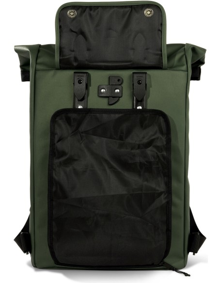 Recycelte Shopper-Fahrradtasche Urban Proof Rolltop Backpack 20 Liter 34 x 13 x 46 cm   Grün