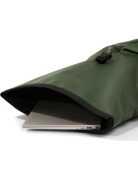 Recycelte Shopper-Fahrradtasche Urban Proof Rolltop Backpack 20 Liter 34 x 13 x 46 cm   Grün