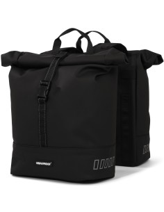 Recycelte Doppelpacktasche Urban Proof Rolltop 38 Liter 30 x 15 x 42 cm - Schwarz