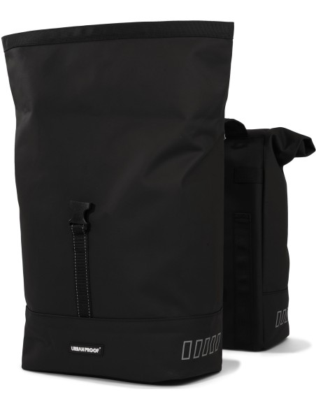 Recycelte Doppelpacktasche Urban Proof Rolltop 38 Liter 30 x 15 x 42 cm - Schwarz