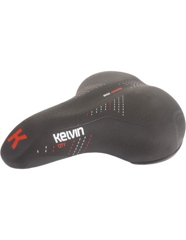 Fahrradsattel Wittkop Kelvin Accu mit Sattelkloben - Schwarz