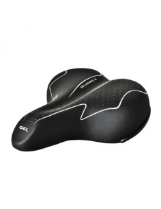Fahhradsattel Wittkop Big Classic Gel mit Sattelkloben - Schwarz