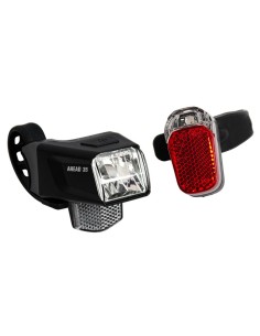 Scheinwerfer Led Büchel "Ahead 35 + Rücklicht Z-Fire Micro - Schwarz
