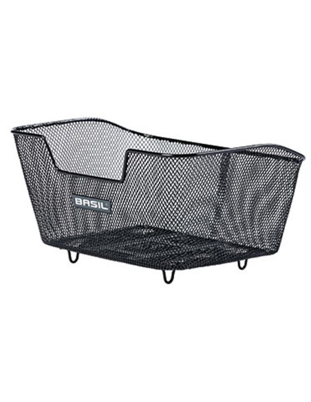 Fahrradkorb für Hinten Basil Base M mit WSL-System 30 x 42 x 21 cm - Schwarz
