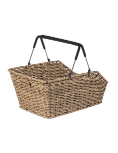 Fahrradkorb für Hinten Basil Cento Rattan Look Multi 47 x 34 x 26 cm - Seagrass