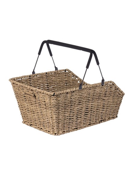 Fahrradkorb für Hinten Basil Cento Rattan Look Multi 47 x 34 x 26 cm - Seagrass