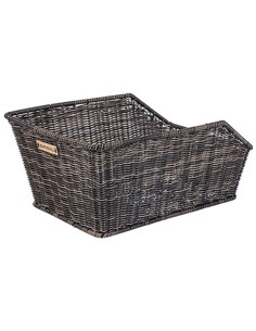 Fahrradkorb für Hinten Basil Cento Rattan Look mit WSL-System 47 x 34 x 24 cm - Naturbraun