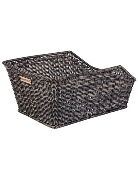 Fahrradkorb für Hinten Basil Cento Rattan Look mit WSL-System 47 x 34 x 24 cm - Naturbraun