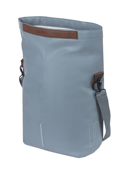 Fahrradtasche Basil CIty Vegan Leather 14 Liter 49 x 30 x 18 cm - Graphite Blue