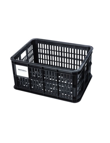 Recycelter Fahrradkasten Basil Crate S 17.5 Liter 29 x 39 x 20 cm - Schwarz