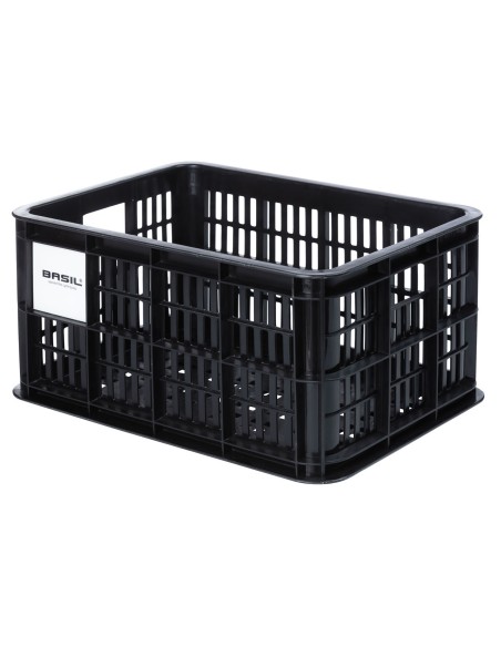 Recycelter Fahrradkasten Basil Crate S 17.5 Liter 29 x 39 x 20 cm - Schwarz