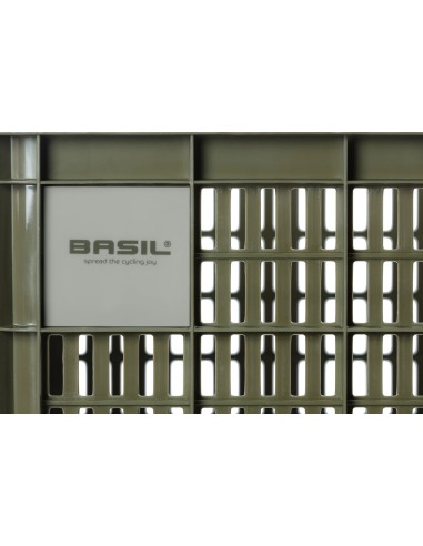 Recycelter Fahrradkasten Basil Crate S 17.5 Liter 29 x 39 x 20 cm - Moss Green