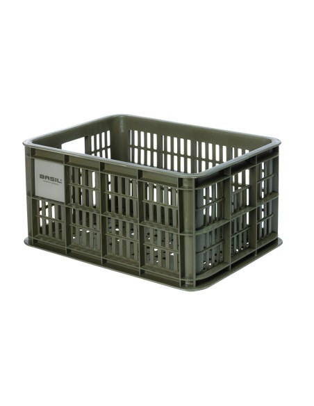 Recycelter Fahrradkasten Basil Crate S 17.5 Liter 29 x 39 x 20 cm - Moss Green