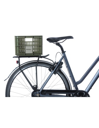 Recycelter Fahrradkasten Basil Crate S 17.5 Liter 29 x 39 x 20 cm - Moss Green