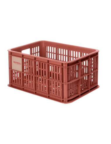 Recycelter Fahrradkasten Basil Crate S 17.5 Liter 29 x 39 x 20 cm - Terra Red