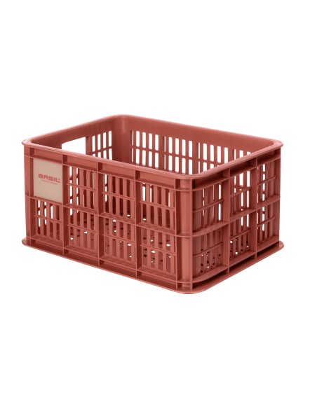 Recycelter Fahrradkasten Basil Crate S 17.5 Liter 29 x 39 x 20 cm - Terra Red