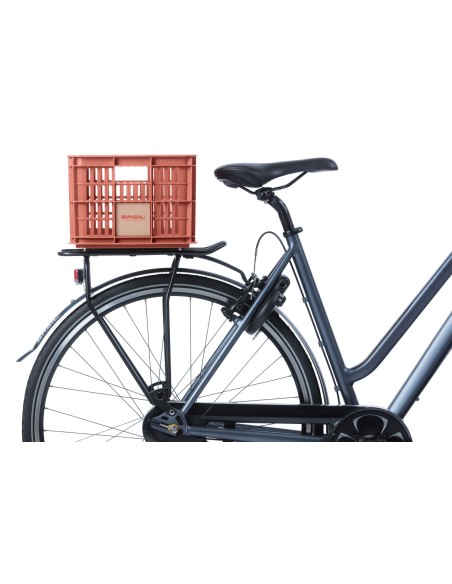 Recycelter Fahrradkasten Basil Crate S 17.5 Liter 29 x 39 x 20 cm - Terra Red