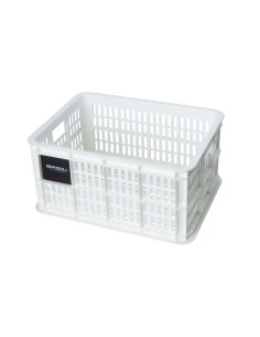 Recycelter Fahrradkasten Basil Crate S 17.5 Liter 29 x 39 x 20 cm - Bright White