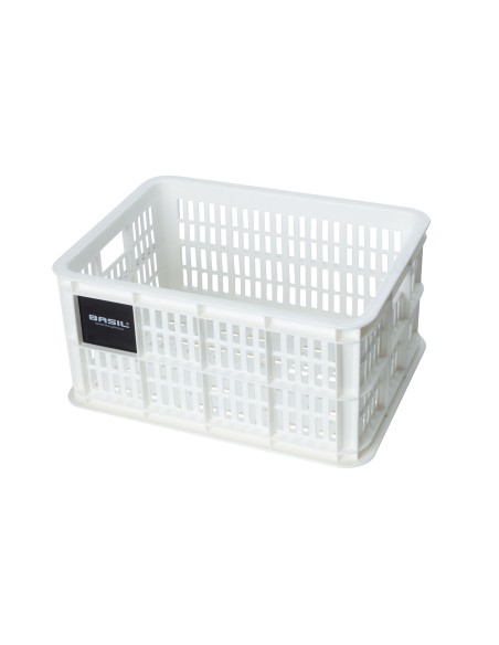 Recycelter Fahrradkasten Basil Crate S 17.5 Liter 29 x 39 x 20 cm - Bright White
